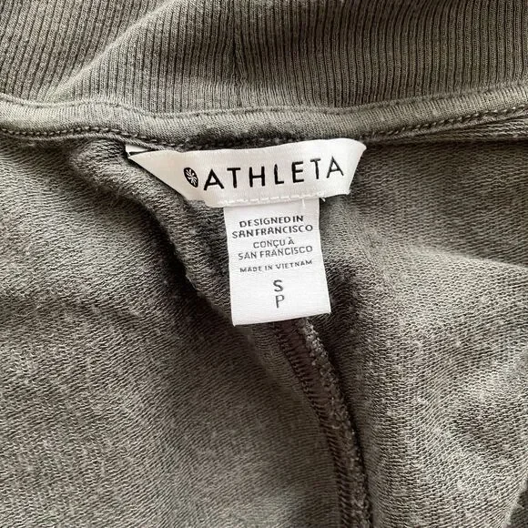 ATHLETA Pranayama Restore Wrap in Mortar Mushroom Gray Tencel Blend Size S - Picture 8 of 10